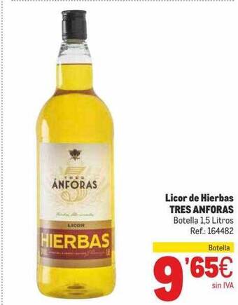 Makro Licor De Hierbas Tres Anforas oferta