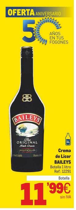 Makro Crema De Licor Baileys oferta