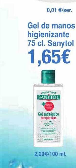 Spar La Palma Gel De Manos Higienizante Sanytol oferta