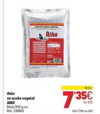 Makro Atun En Aceite Vegetal Aiko oferta