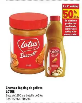 Makro Crema O Topping De Galleta Lotus oferta