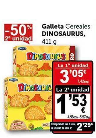 Masymas Galleta Dinosaurus oferta