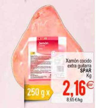 Plenus Supermercados Xamón Cocido Extra Guitarra Spar Kg oferta