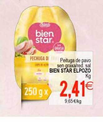 Plenus Supermercados Peituga De Pavo Sen Graxa Red. Sal Bien Star Elpozo oferta