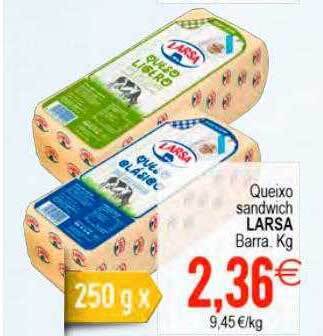 Plenus Supermercados Queixo Sandwich Larsa oferta