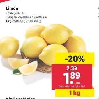 Lidl Limón oferta