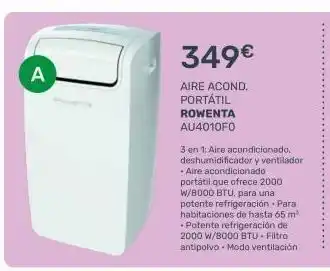 Cenor Aire acondicionado portátil rowenta oferta