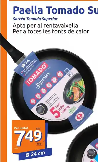Action Paella Tomado Superior Sartén Tomado Superior 24 cm oferta