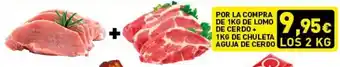 Hiperber Por La Compra De 1kg De Lomo De Cerdo 1 kg De Chuleta Aguja De Cerdo 2 kg oferta
