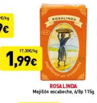 Hiperber Rosalinda Mejilló escabeche 6/8p 115 g oferta