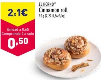 ALDI El Horno Cinnamon roll 90 g oferta