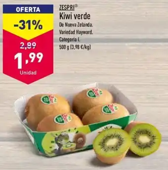 ALDI Zespri Kiwi verde De Nueva Zelanda 500g oferta