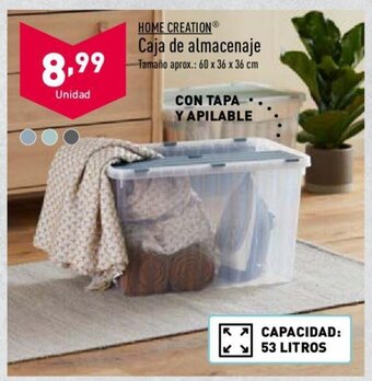 ALDI Home Creation Caja de alumacenaje 60 x 36 x 36 cm oferta