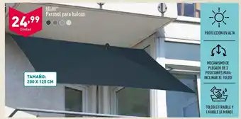 ALDI Belavi Parasol para balcón 200 x 125 cm oferta