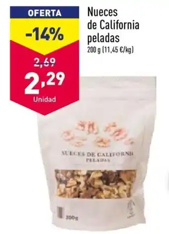 ALDI Nueces de California peladas 200 g oferta