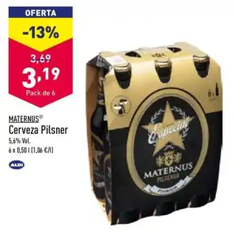 ALDI Maternus Cerveza Pilsner 5.6% Vol. 6 x 0,50 l oferta