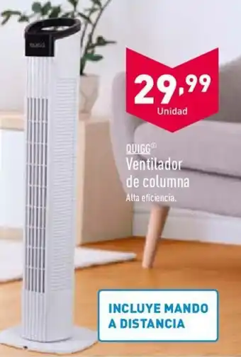 ALDI Quigg Ventilador de columna oferta