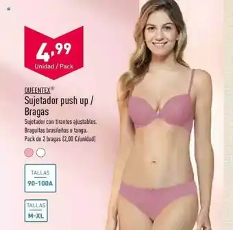 ALDI Queentex Sujetador Push Up-bragas oferta