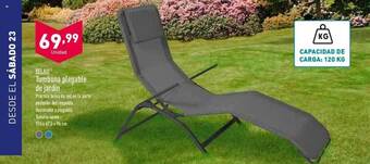ALDI Belavi Tumbona Plegable De Jardín oferta