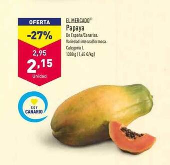ALDI El Mercado Papaya oferta