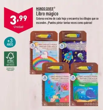 ALDI Mundo Diver Libro mágico + 3 años oferta