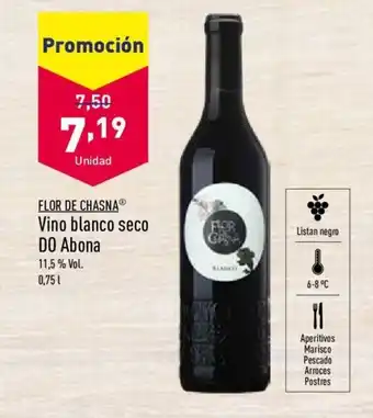 ALDI Flor De Chasna Vino blanco seco DO Abona 11,5 % Vol. 0,75 L oferta