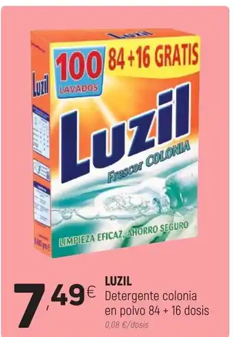 Coviran Luzil Detergente colonia en polvo 84+16dosis oferta