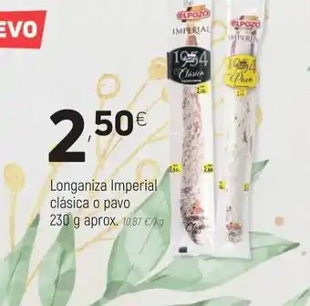 Coviran Longaniza Imperial clasica o pavo 230g oferta