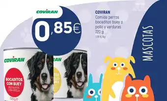 Coviran Coviran Comida perros bocaditos buey o pollo y verduras 720g oferta