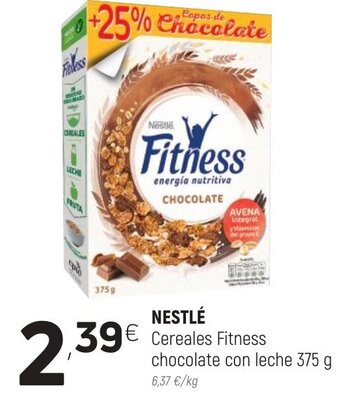 Coviran Nestlé Cereales Fitness chocolate con leche 375g oferta