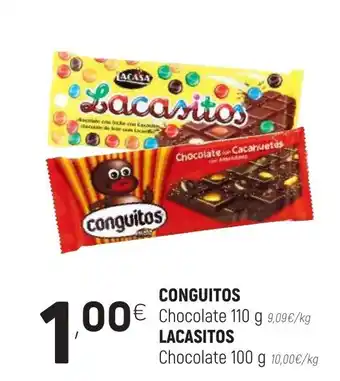 Coviran Conguitos Chocolate 110g lacasitos Chocolate 100g oferta