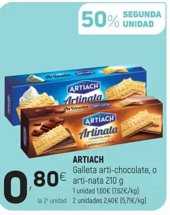 Coviran Artiach Galleta arti-chocolate, o arti-nata 210g oferta
