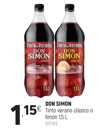 Coviran Don Simon Tinto verano clásico o limón 1,5L oferta