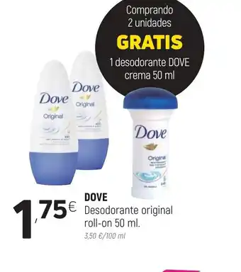 Coviran Dove Desodorante original roll-on 50ml oferta