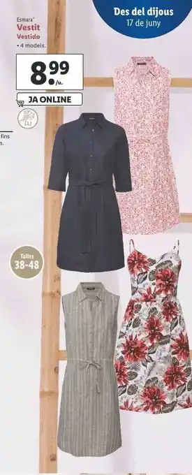 Lidl Esmara Vestit Vestido 4 models oferta