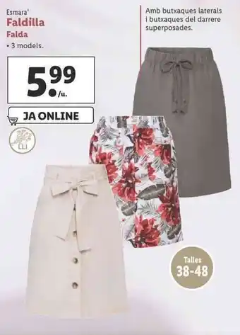 Lidl Esmara Faldilla Falda 3 models oferta