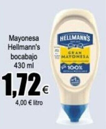 FROIZ Hellmann's Mayonesa bocabajo 430 ml oferta