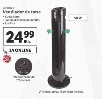 Lidl Ventilador de torre oferta