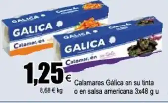 FROIZ Galica Calamares en su tinta o en salsa americana 3 x 48 g u oferta