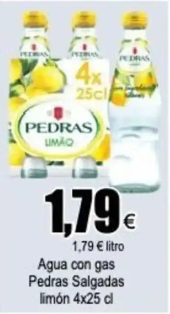 FROIZ Pedras Agua con gas Salgadas limón 4 x 25 cl oferta