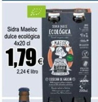 FROIZ Sidra Maeloc dulce ecológica 4x20 cl oferta