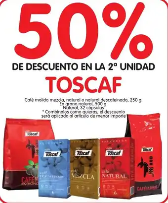 Alimerka 50% Toscaf Café de descuento en La 2a Unidad oferta