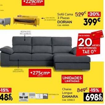 Conforama Chaise Longue oferta
