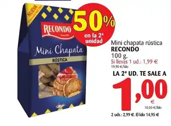 Alimerka Recondo Mini chapata rústica 100g oferta