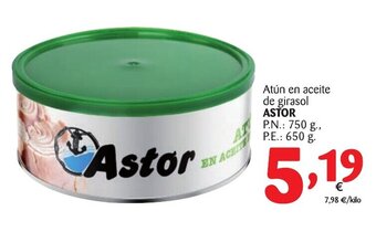 Alimerka Astor Atún en aceite de girasol oferta