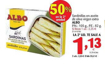 Alimerka Albo Sardinillas en aceite de oliva virgen extra oferta