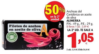 Alimerka Alimerka Anchoas del Cantábrico en aceite de oliva oferta