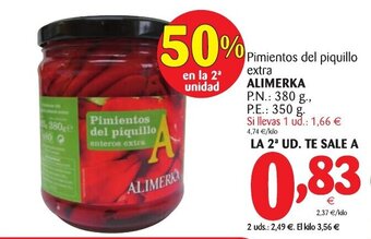 Alimerka Alimerka Pimientos del piquillo extra oferta