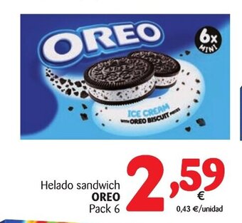 Alimerka Oreo Helado sandwich Pack 6 oferta