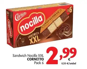 Alimerka Cornetto Nocilla Sandwich XXL Pack 6 oferta
